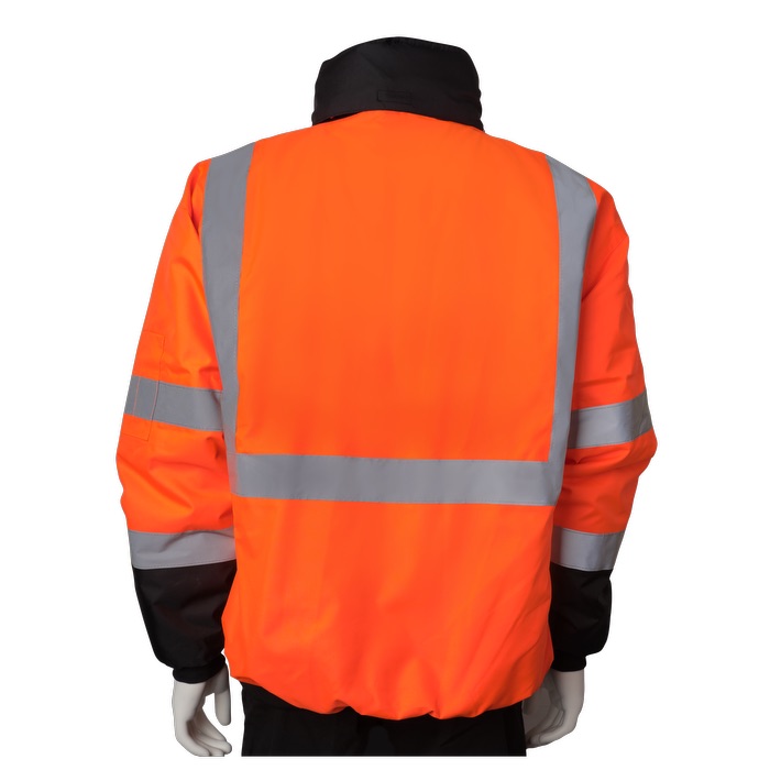 Blouson d’aviateur économique à bord noir - HV45 Yellow