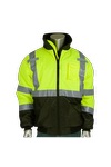 Blouson d’aviateur économique à bord noir - HV45 Yellow