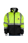 Blouson d’aviateur économique à bord noir - HV45 lime yellow