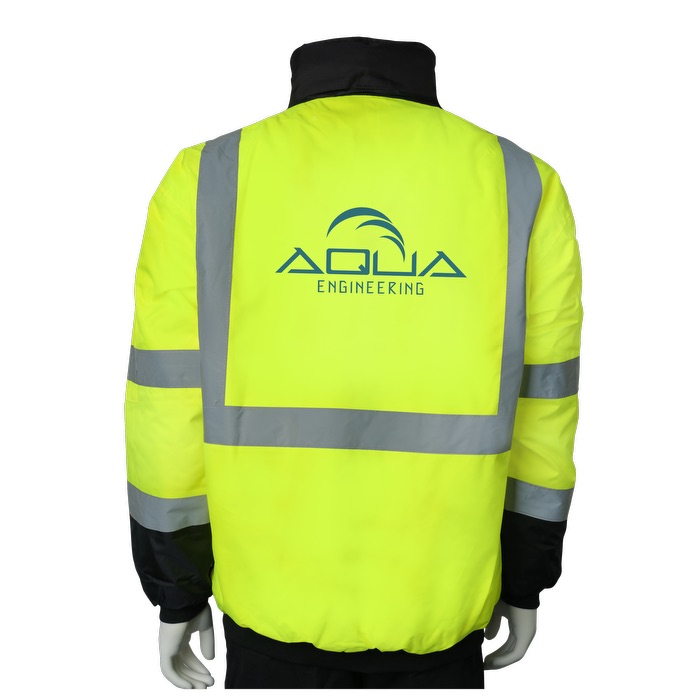 Blouson d’aviateur avec amovible en polaire - HV46 Yellow