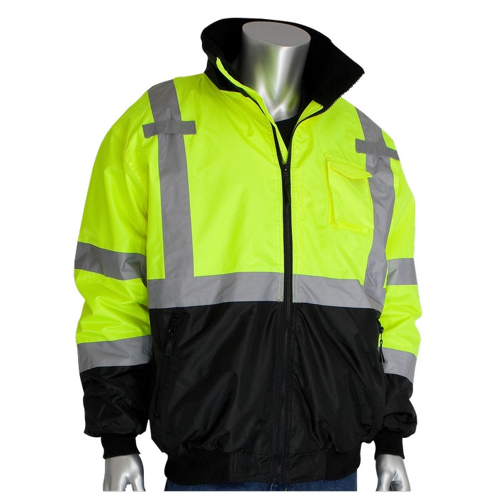 Blouson d’aviateur avec amovible en polaire - HV46 Yellow