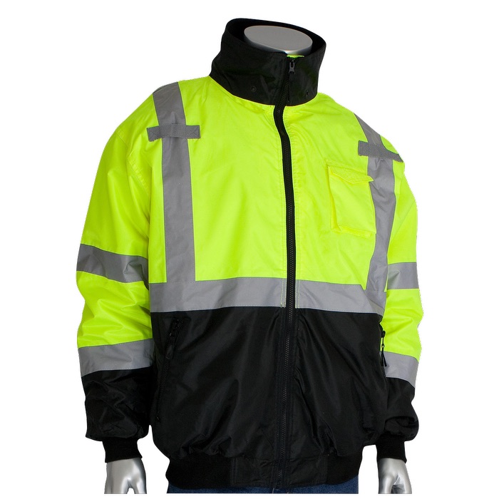 Blouson d’aviateur avec amovible en polaire - HV46 Yellow