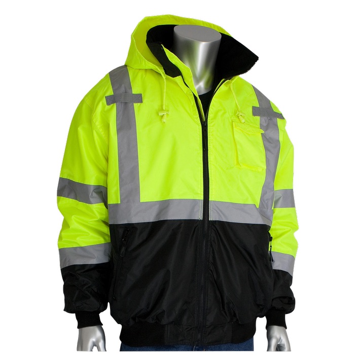Blouson d’aviateur avec amovible en polaire - HV46 Yellow