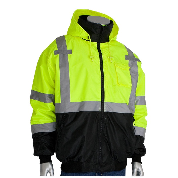 Blouson d’aviateur avec amovible en polaire - HV46 Yellow