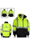 Blouson d’aviateur avec amovible en polaire - HV46 Yellow