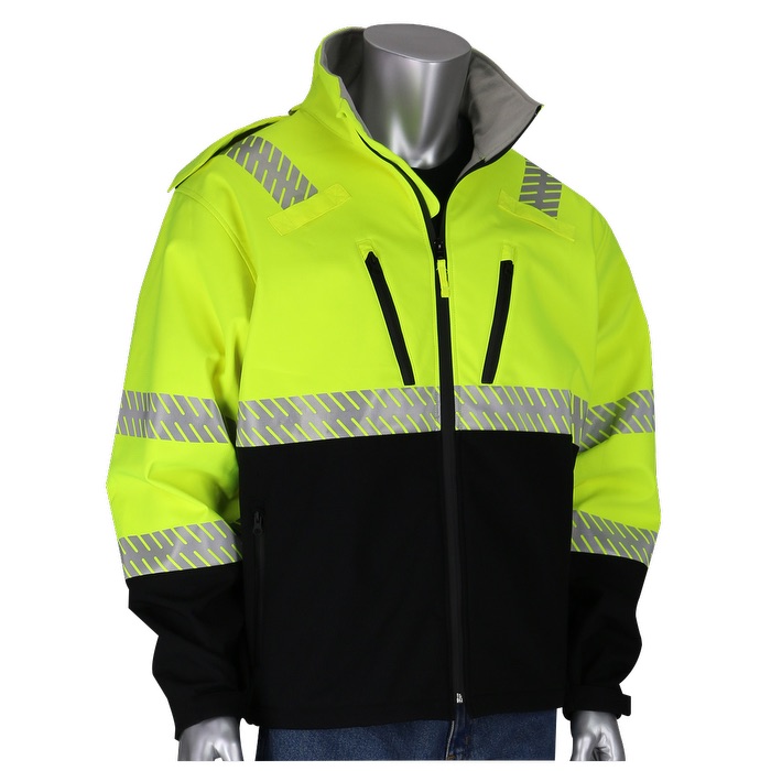Blouson doux en Ripstop à bord noir – Niveau 3 - HV47 Yellow