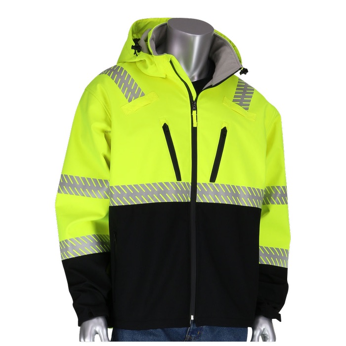 Blouson doux en Ripstop à bord noir – Niveau 3 - HV47 Yellow