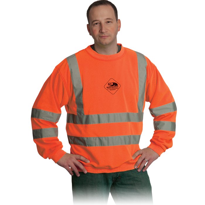 Sweat-Shirt Ras du Cou Classe 3 - HV55 orange