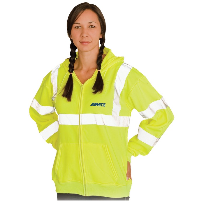 Chandail à Capuchon Avant Classe 3 - HV56 lime yellow