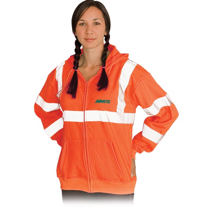 Chandail à Capuchon Avant Classe 3 - HV56 orange