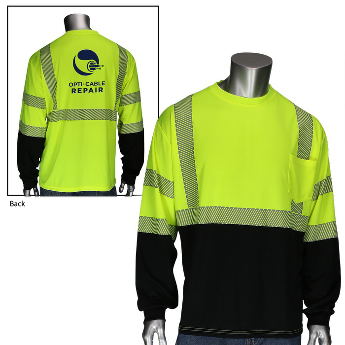  T-shirt à manches longues à bord noir - Niveau 3 - HV63