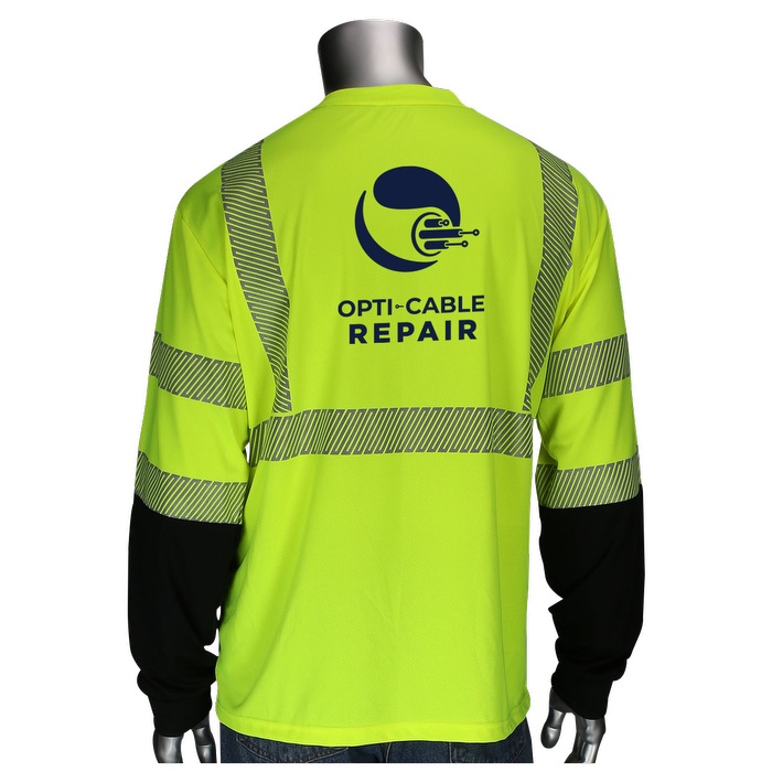 T-shirt à manches longues à bord noir - Niveau 3 - HV63 Yellow