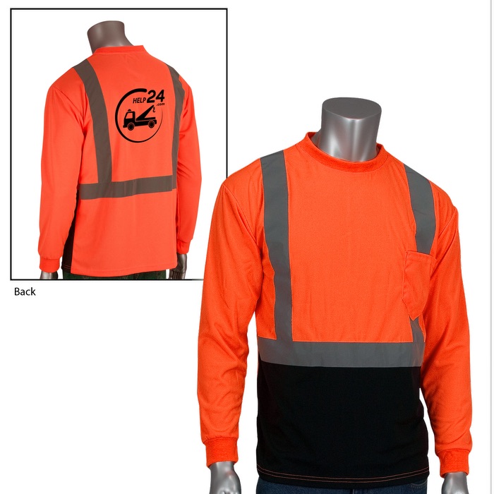 T-shirt à manches longues SPF 50+ Niveau 2 - HV65 orange