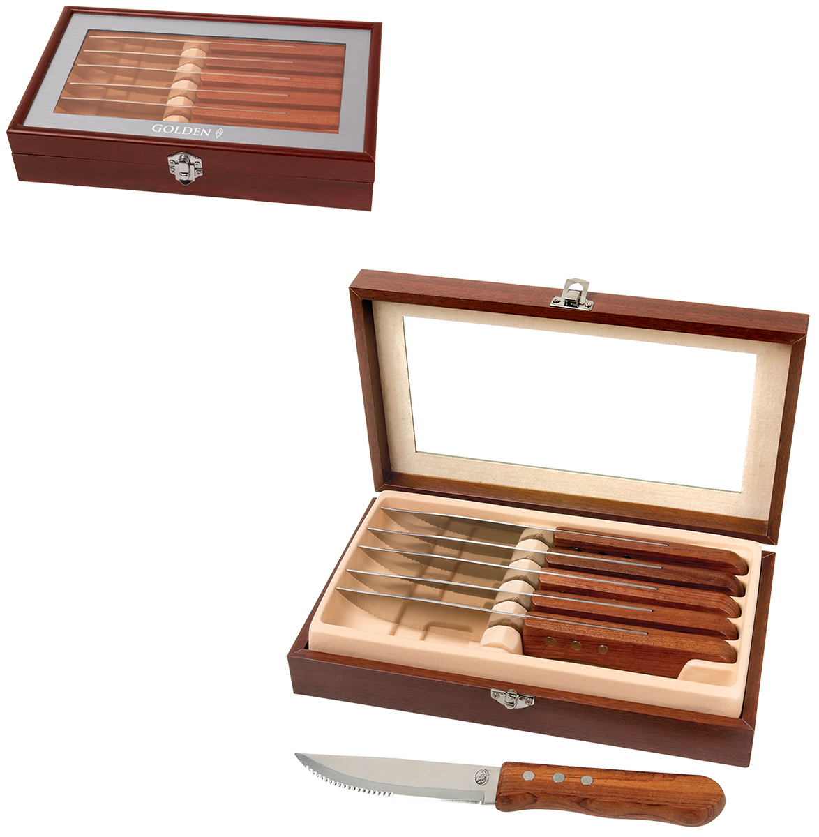Niagara Ensemble de Couteaux à Steak 6 pcs - KS58 Wood