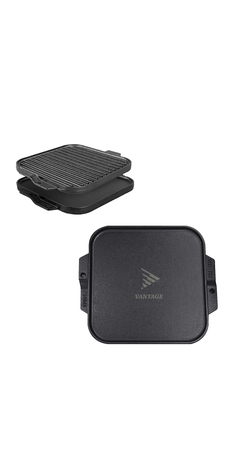 Lodge Lodge® 10.5" Cast Iron Reversible Grill / Griddle - LCI25 Black