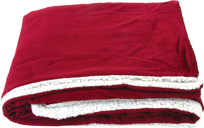 Couverture Sherpa Micro-mink - PBF56 burgundy