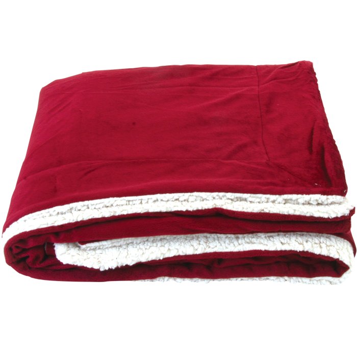 Couverture Sherpa Micro-mink - PBF56 burgundy