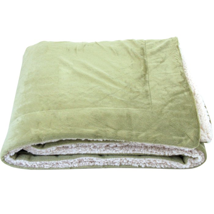 Couverture Sherpa Micro-mink - PBF56 forest green