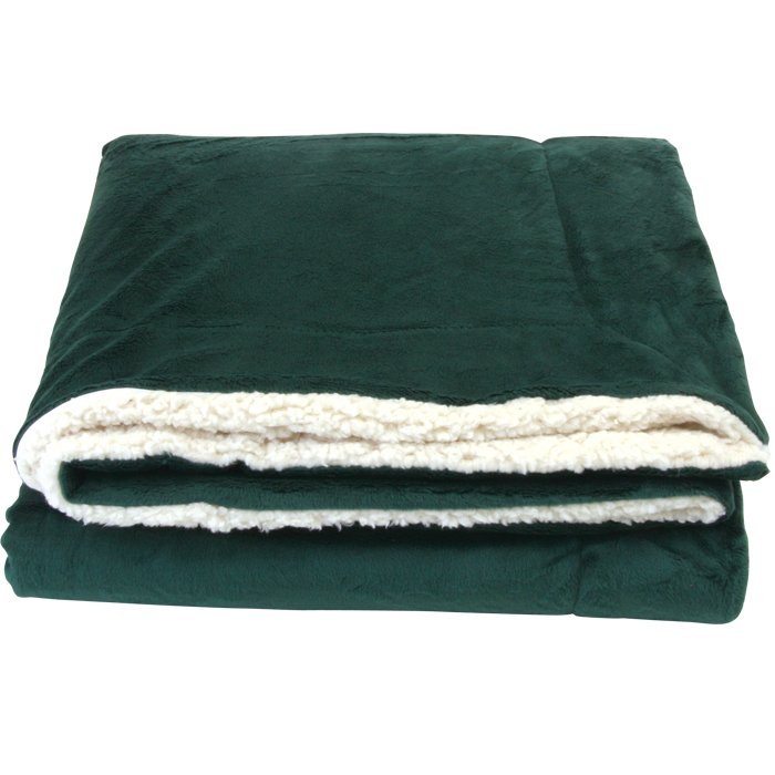 Couverture Sherpa Micro-mink - PBF56 forest green