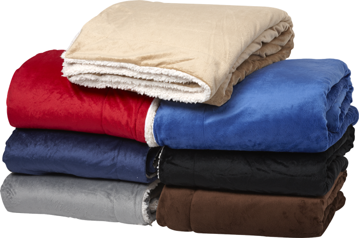 Couverture Sherpa Micro-mink surdimensionnée - PBF57 Black