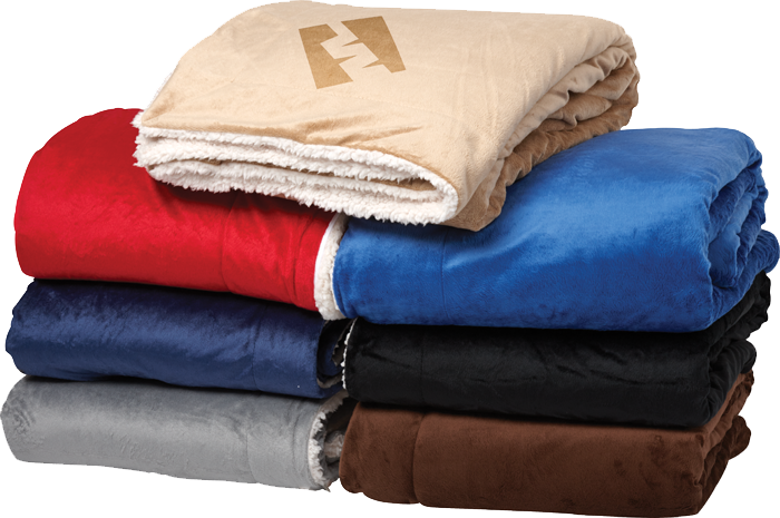 Couverture Sherpa Micro-mink surdimensionnée - PBF57 Black