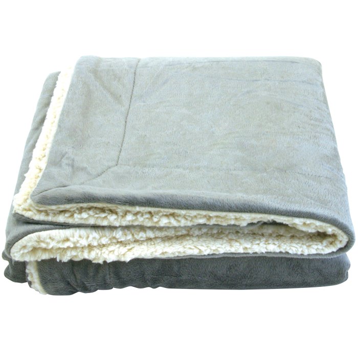 Couverture Sherpa Micro-mink surdimensionnée - PBF57 gray