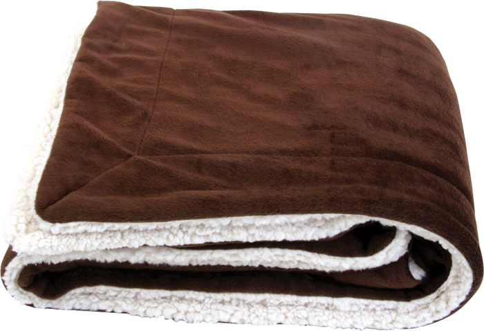 Couverture Sherpa Micro-mink surdimensionnée - PBF57 brown