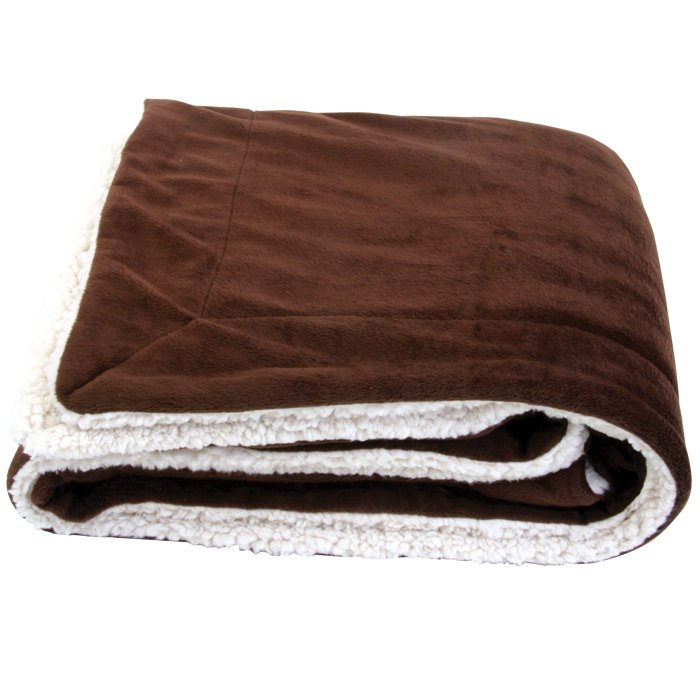Couverture Sherpa Micro-mink surdimensionnée - PBF57 brown