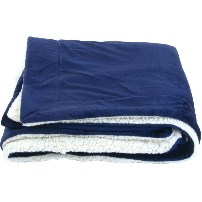Couverture Sherpa Micro-mink surdimensionnée - PBF57 navy