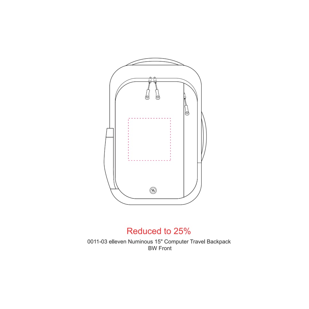 Elleven elleven™ Numinous 15" Computer Travel Backpack - 0011-03 Black