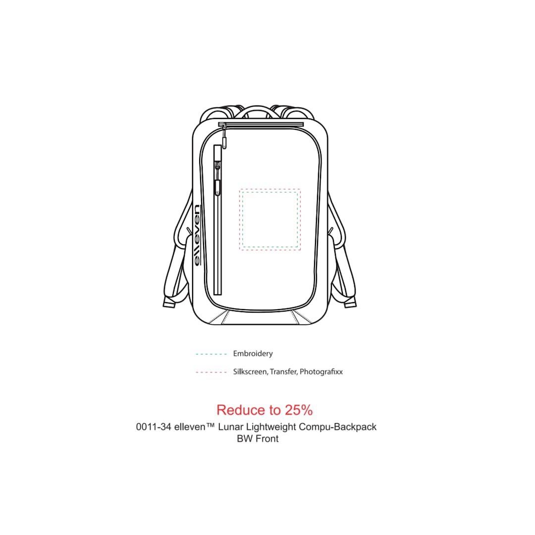 Elleven elleven™ Lunar Lightweight 15" Computer Backpack - 0011-34 Gray