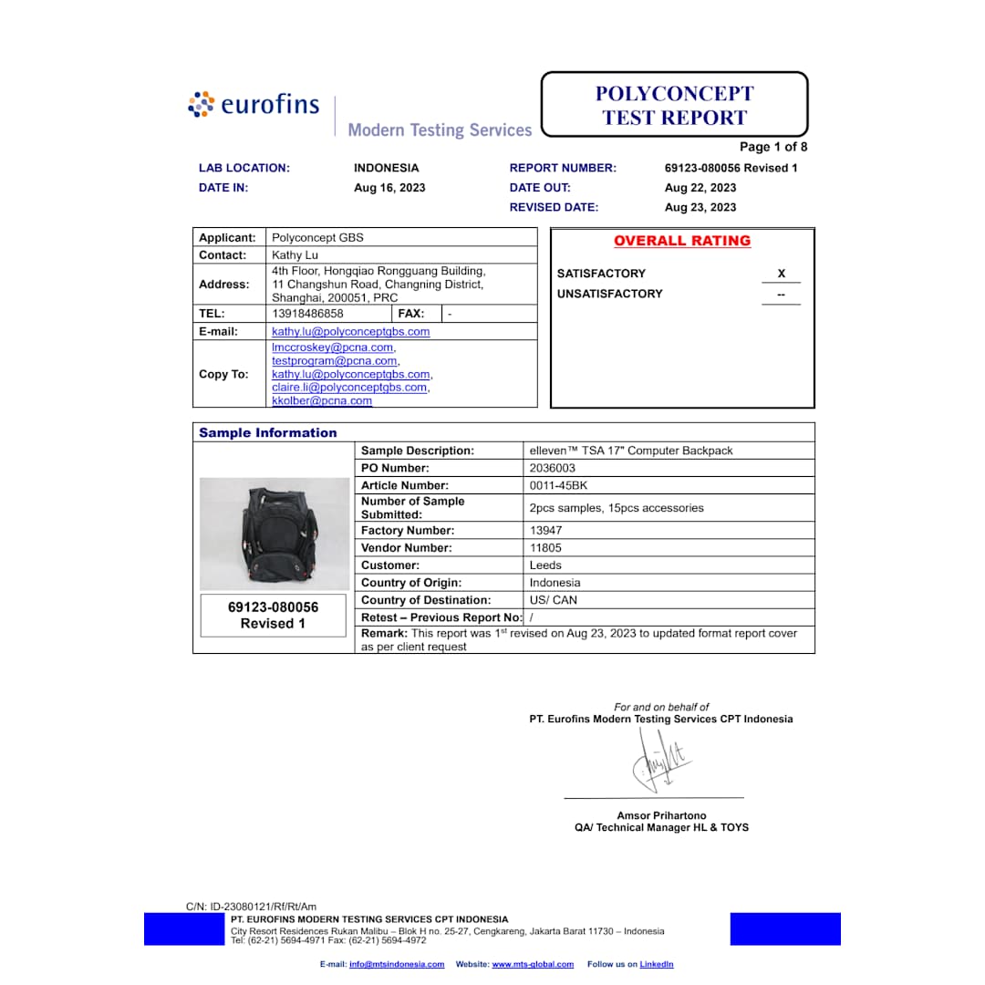 Elleven elleven™ TSA 17" Computer Backpack - 0011-45 Black