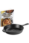 Lodge Lodge® 10.25" Cast Iron / Nation Cookbook Gift Set - LCI52 Black