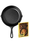 Lodge Lodge® 8" Cast Iron/Skillet Full Cookbook Gift Set - LCI53 Black