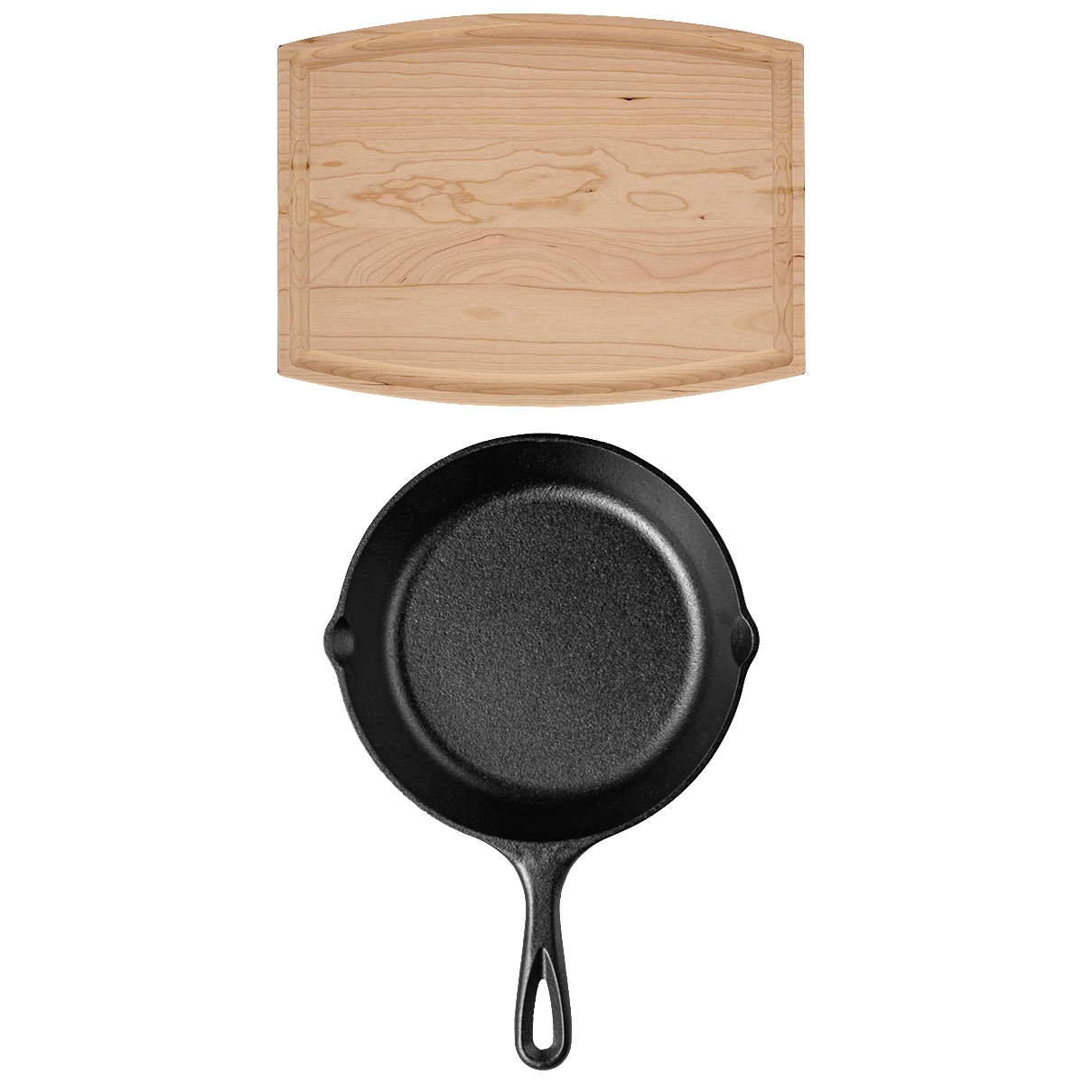 Lodge Lodge® 8" Skillet/12" Arch Cutting Board Gift Set - LCI54 Black
