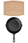 Lodge Lodge® 8" Skillet/12" Arch Cutting Board Gift Set - LCI54 Black
