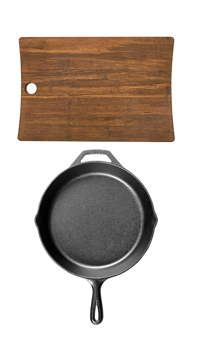 Lodge Lodge® 10.25" Cast Iron / Woodland Board Gift Set - LCI55 Black