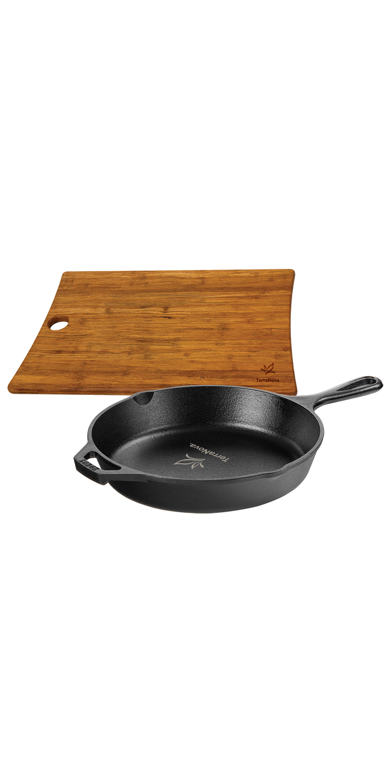 Lodge Lodge® 10.25" Cast Iron / Woodland Board Gift Set - LCI55 Black