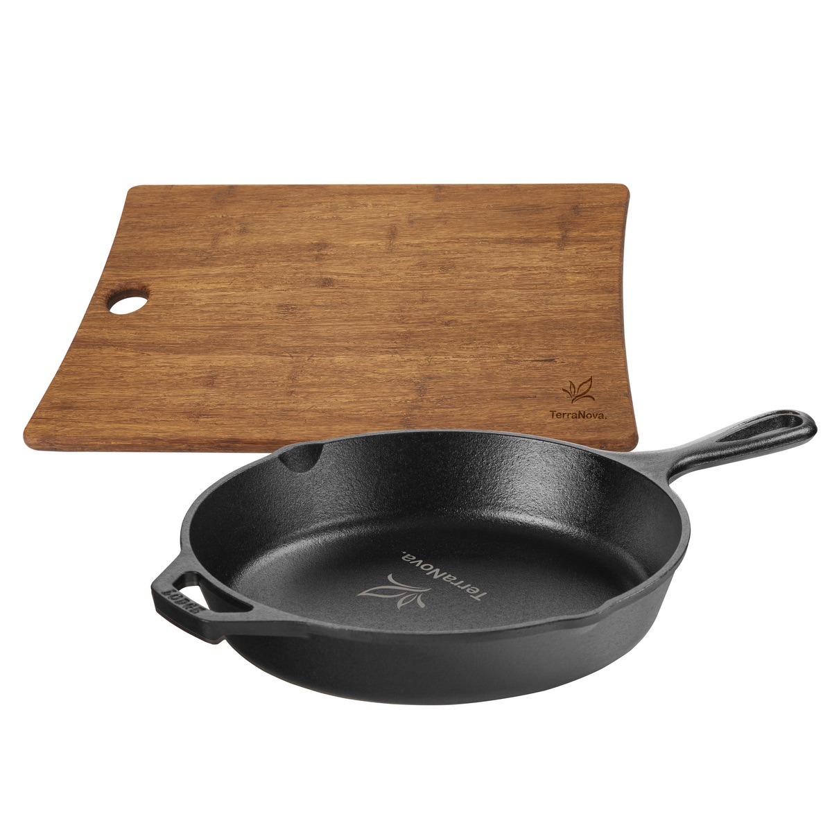 Lodge Lodge® 10.25" Cast Iron / Woodland Board Gift Set - LCI55 black