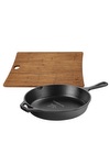 Lodge Lodge® 10.25" Cast Iron / Woodland Board Gift Set - LCI55 Black