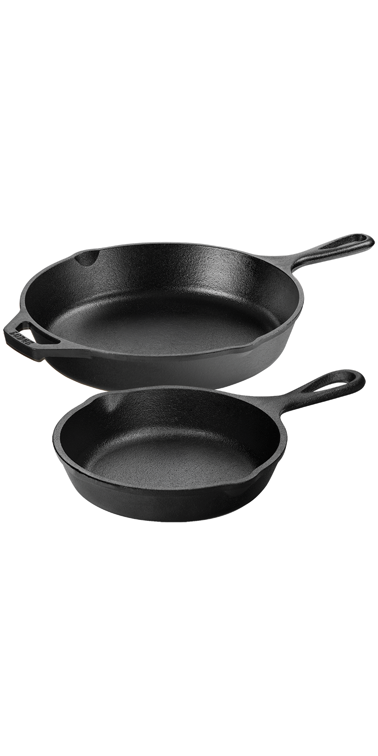 Lodge Lodge® 10.25" and 5" Cast Iron Skillets Gift Set - LCI56 Black
