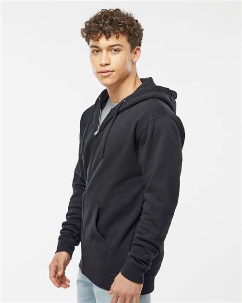 Independent Trading Co. Unisex Heavyweight Full-Zip Hooded Sweatshirt - IND4000Z Black