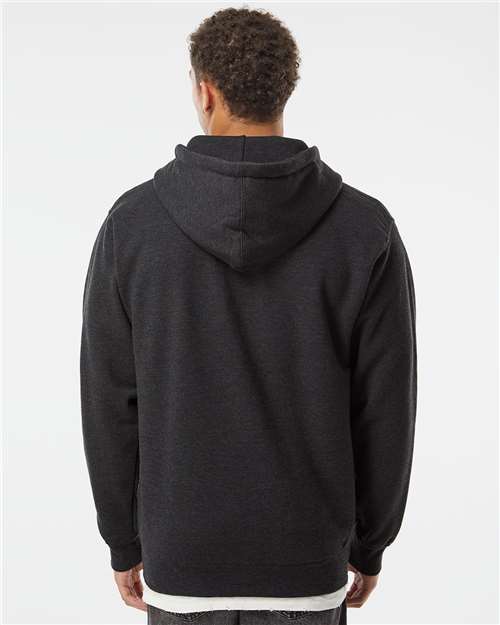 Independent Trading Co. Unisex Heavyweight Full-Zip Hooded Sweatshirt - IND4000Z Charcoal Heather