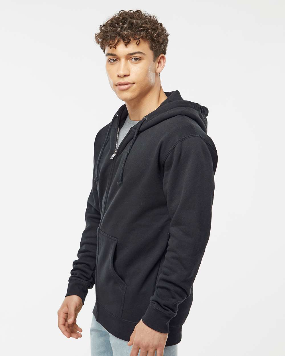 Independent Trading Co. Unisex Heavyweight Full-Zip Hooded Sweatshirt - IND4000Z Black