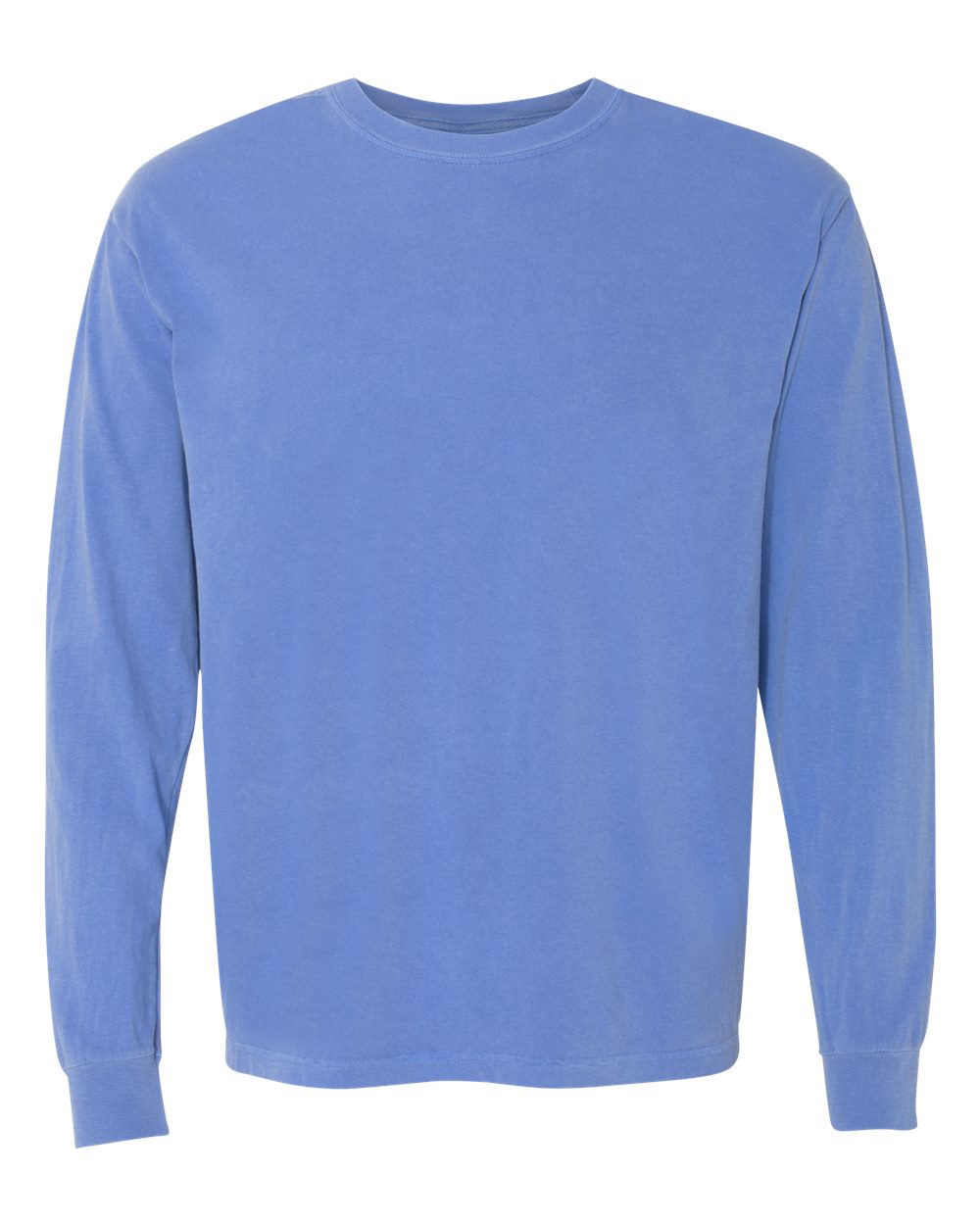 Comfort Colors Unisex Garment-Dyed Heavyweight Long Sleeve T-Shirt - 6014 Flo Blue