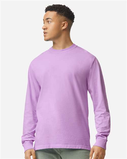 Comfort Colors Unisex Garment-Dyed Heavyweight Long Sleeve T-Shirt - 6014 Orchid