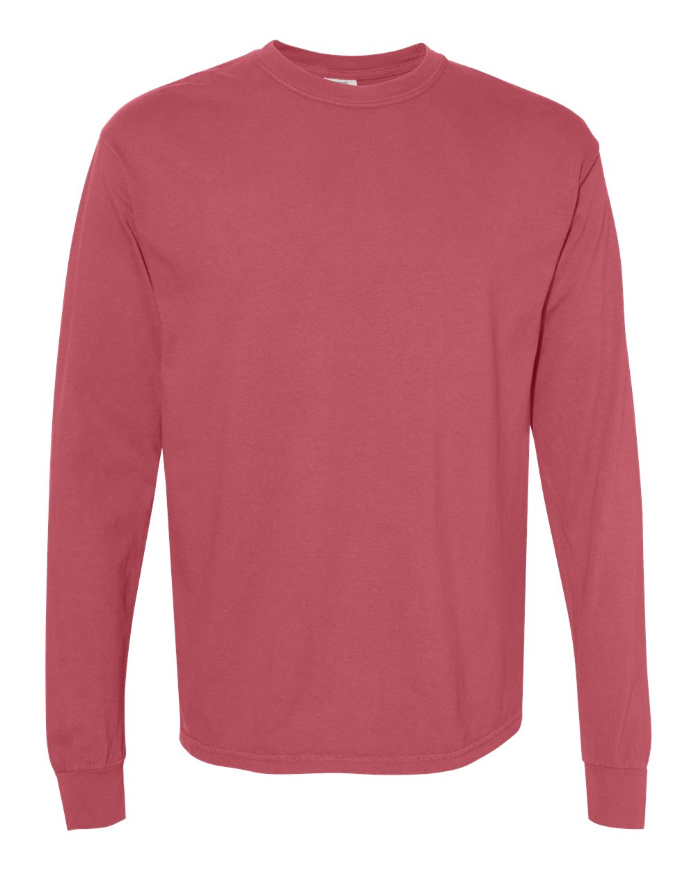 Comfort Colors Unisex Garment-Dyed Heavyweight Long Sleeve T-Shirt - 6014 Crimson