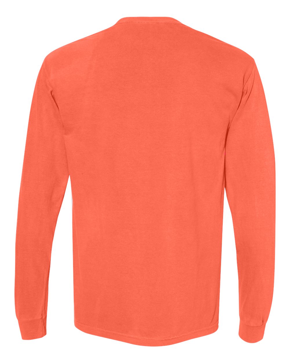 Comfort Colors Unisex Garment-Dyed Heavyweight Long Sleeve T-Shirt - 6014 Neon Red Orange