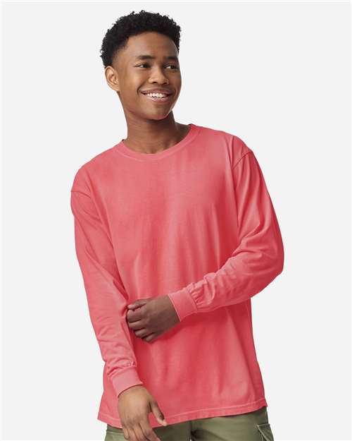 Comfort Colors Unisex Garment-Dyed Heavyweight Long Sleeve T-Shirt - 6014 Watermelon