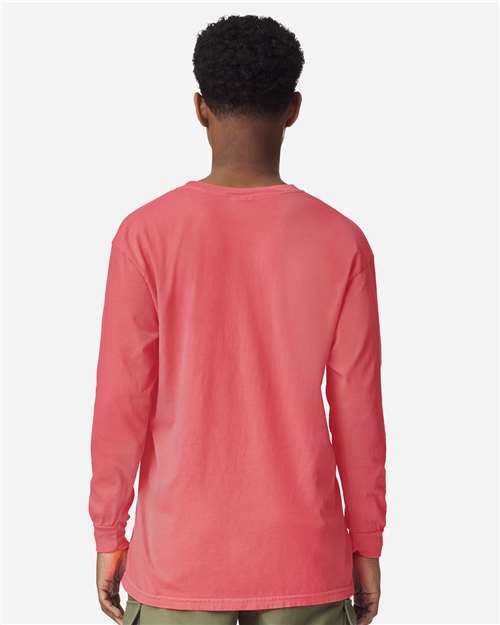 Comfort Colors Unisex Garment-Dyed Heavyweight Long Sleeve T-Shirt - 6014 Watermelon